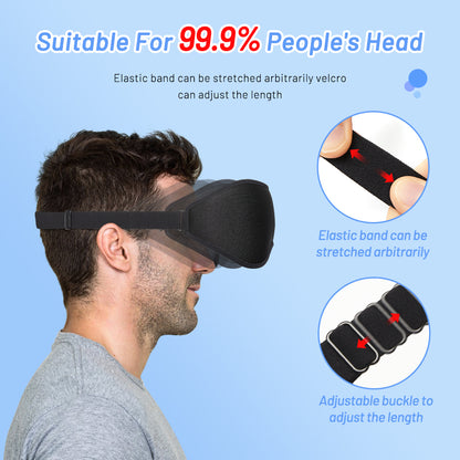 3D Natural Memory Foam Sleep Mask for Comfort