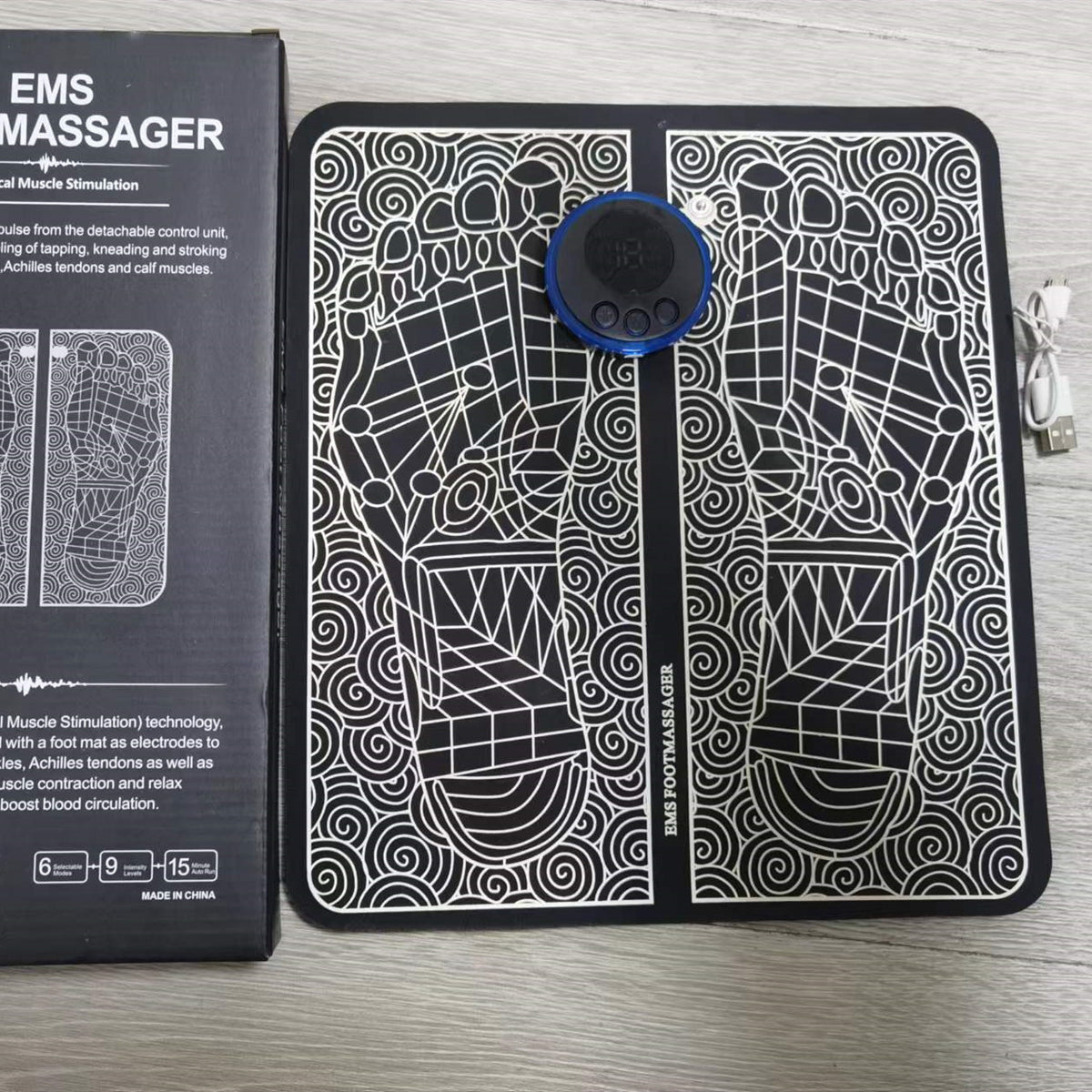 Portable EMS Foot Massage Mat and Therapy Device